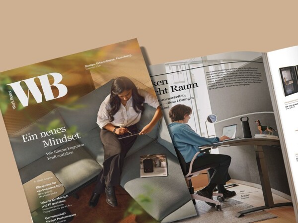 Work Better Magazin von Steelcase Sommer 2026: Büroräume für Menschen und Ki gestalten